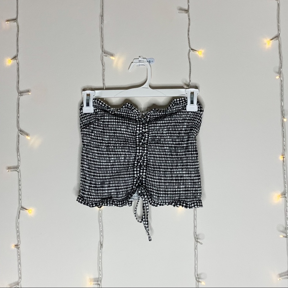 Express gingham tube top